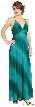 Shimmering Two Tone Print Evening Dress