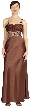 Shirred Rhinestone Waist Formal Dress