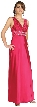 Pleated Criss-Cross Evening Dress