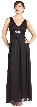 Empire Cut Shirred Brooch Formal Bridesmaid Dress