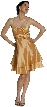Gathered Neckline Prom Dress with Waist Flower