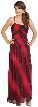 Shimmering Two Tone Shirred Evening Dress