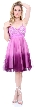 Spaghetti Straps 2 Tone Beaded Bust Short Formal Party Dress — in Lilac