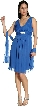 Shirred Empire Cut Short Bridesmaid Party Dress — in alternative view