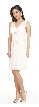 Shirred Empire Cut Short Bridesmaid Party Dress — in White