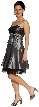Mesh & Ribbon Prom Dress with Spaghetti Straps — in alternative view