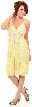 V-Neck Two Tone Beaded Knee Length Formal Party Dress — in Lime Green