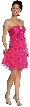 V-Neck Spaghetti Strapped Short Party Dress — in alternative view