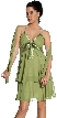 Satin Bow Bodice Prom Dress with Cascading Skirt — in alternative view