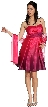 Shimmer Satin Spaghetti Prom Dress