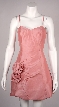 Twin Flowered Short Bubble Party Dress — in closeup image