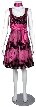 Ribbon Bow Short Prom Dress — in Black/Fuchsia