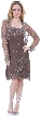 Spaghetti Straps Beaded Formal Dress with Sheer Mesh Jacket