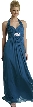 Halter Neck Empire Style Formal Bridesmaid Dress