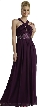 Cross Tie Halter Neck Formal Evening Dress