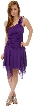 Ruched Asymmetric Hem Short Party Dress
