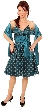 Short Fluffy Polka Dot Party Dress — in alternative image