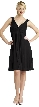Ruched Twist Knot Bust Short Party Dress — in Black