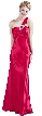 Single Shouldere Pleated Bodice Formal Evening Gown 