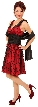 V-neck Short Polka Dot Party Dress   — in alternative image
