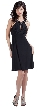 Ornate Covered Neckline Short Cocktail Dress