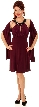Ornate Covered Neckline Short Cocktail Dress — in alternative image