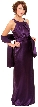 Satin Formal Evening Gown with Sash & Bow