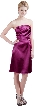 Strapless Center Buckle Cocktail Short Dress