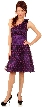 Single Shoulder Polka Dot Party Dress with Flower Applique