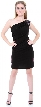 One-Shoulder Elegant Cocktail Dress — in Black