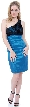 Knee Length One-Shoulder Cocktail Dress