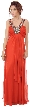 Mayan Inspired Embellished Neck Long Formal Dress