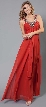 Mayan Inspired Embellished Neck Long Formal Dress — in alternative image