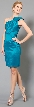 One-Shoulder Bow Accent Cocktail Party Dress