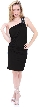 One-Shoulder Elegant Cocktail Dress — in Black
