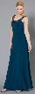 Embellished Neckline Formal Long Dress — in Dark Teal