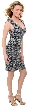 Textured Short  Party Dress — in Navy