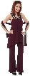 Embellished Neckline Two Piece Pant Dress