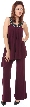 Embellished Neckline Two Piece Pant Dress — in alternative image