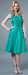Belted Detail with Brooch Knee Length Dress