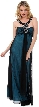 Full Length Formal Dress with Embellished Neck Accents — in alternative image