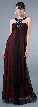 Full Length Formal Dress with Embellished Neck Accents