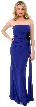 Strapless Ruched Cutout Detail Long Homecoming Dress 