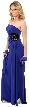 Strapless Ruched Cutout Detail Long Homecoming Dress  — in alternative image
