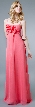 Floral Applique Spaghetti Straps Long Bridesmaid Dress