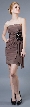Strapless Cocktail Dress with Embellished Cutout Desing