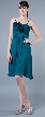 Spaghetti Strap Short Party Dress with Floral Accent