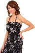 Spaghetti Straps Sequined Mini Formal Party Dress — in closeup