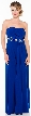 Strapless Sequin Waist Formal Evening Dress 