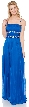 Bejeweled Waist Spaghetti Straps Formal Bridesmaid Dress